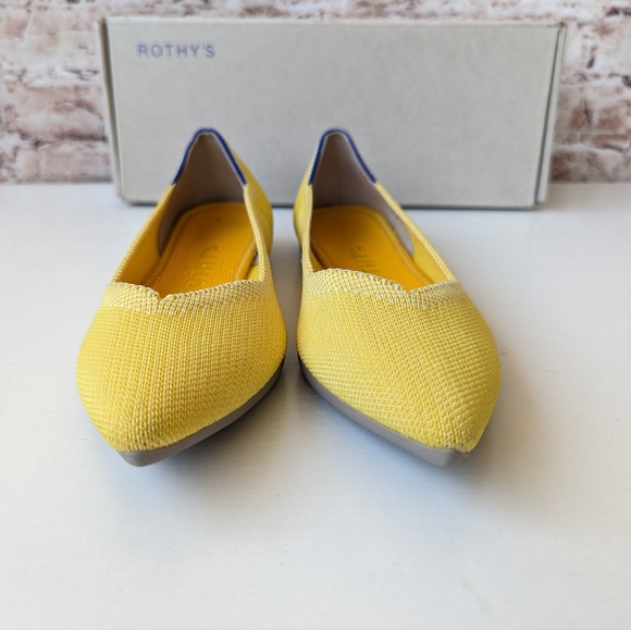 Rothy's Sunshine Yellow 'The Point' women's flats shoes - Picture 7 of 16